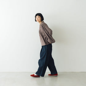 BUNON エンブロイダリー カラーブラウス(チェック)