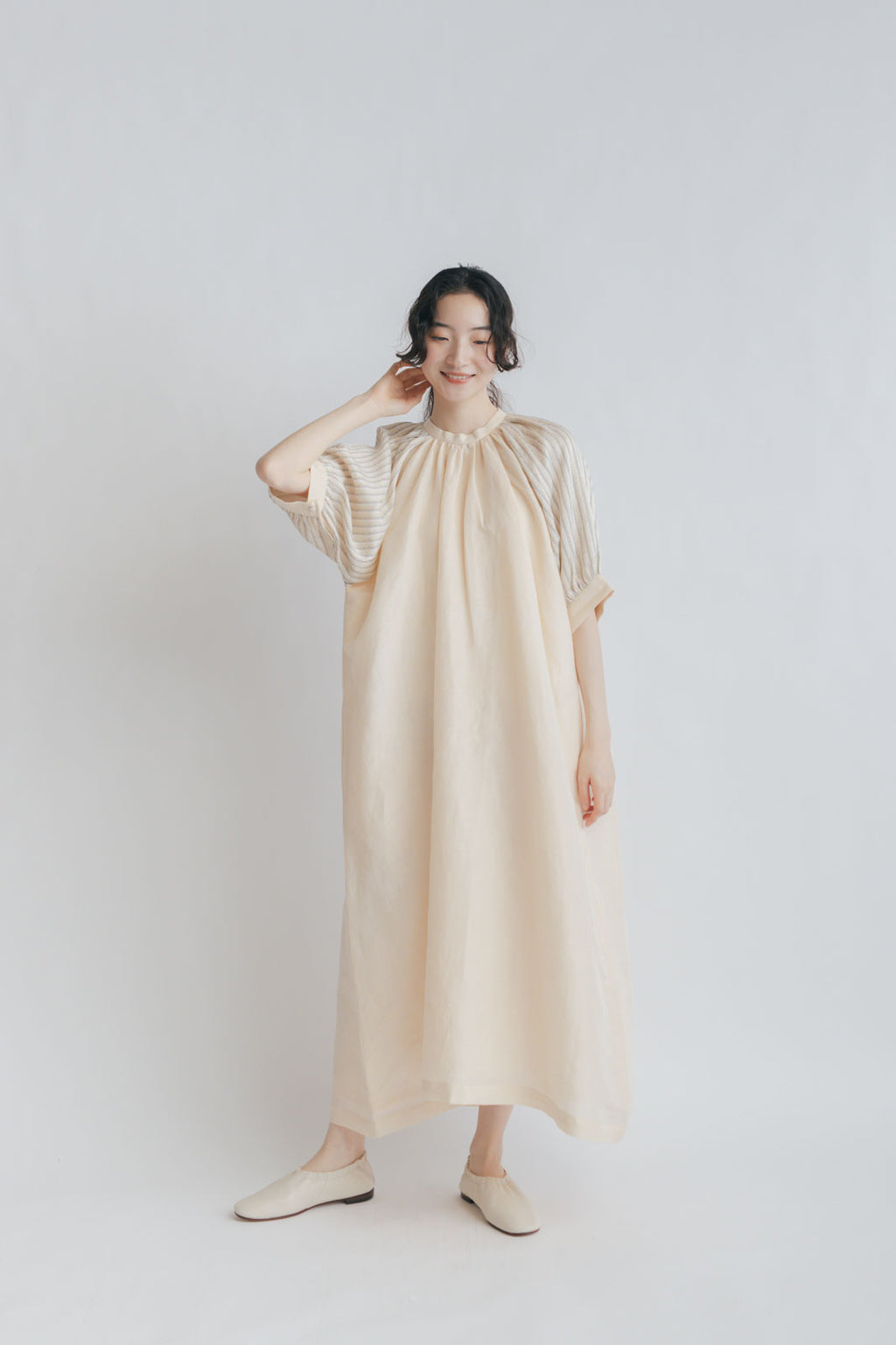 BUNON カンタスリーブドレス エクリュ