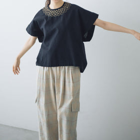 BUNON エンブロイダリーウーブンT