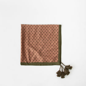 BUNON タッセルスカーフ ドットプリント