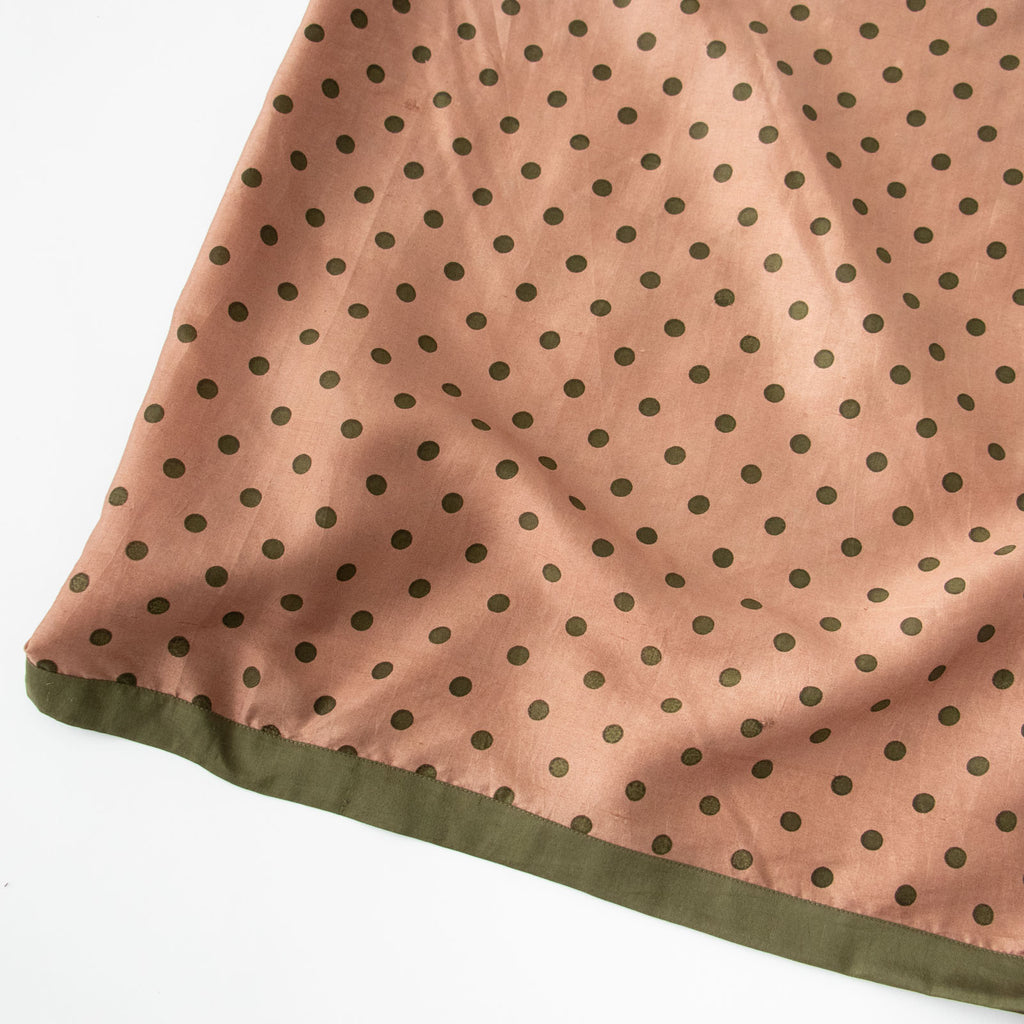 BUNON タッセルスカーフ ドットプリント