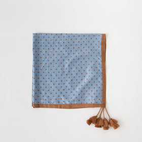 BUNON タッセルスカーフ ドットプリント