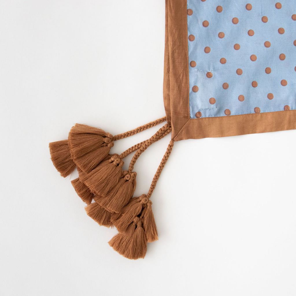 BUNON タッセルスカーフ ドットプリント