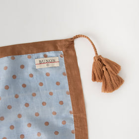 BUNON タッセルスカーフ ドットプリント