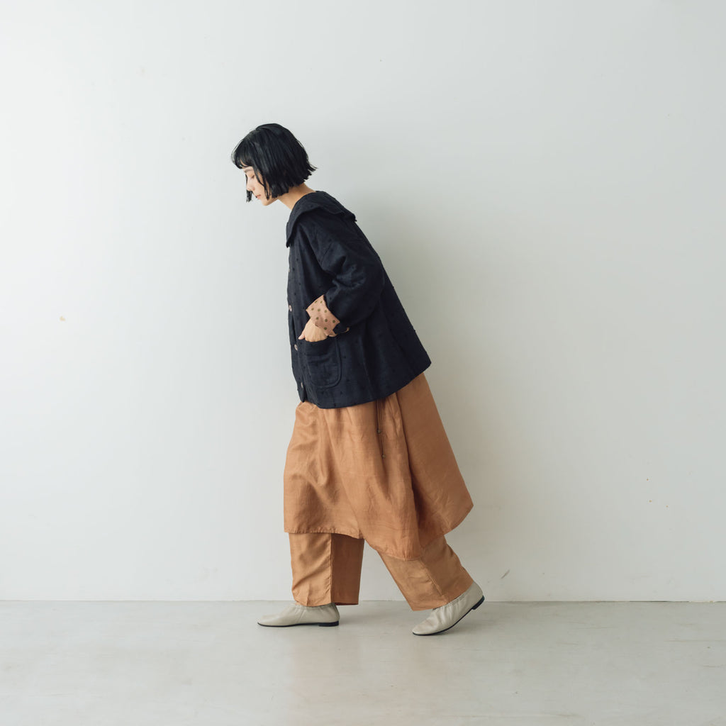 BUNON ラウンドカラーブルゾン ブラック