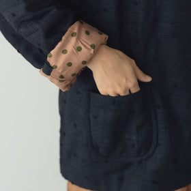 BUNON ラウンドカラーブルゾン ブラック