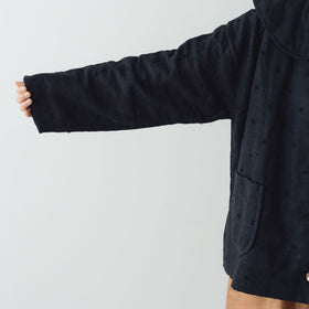 BUNON ラウンドカラーブルゾン ブラック