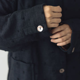 BUNON ラウンドカラーブルゾン ブラック