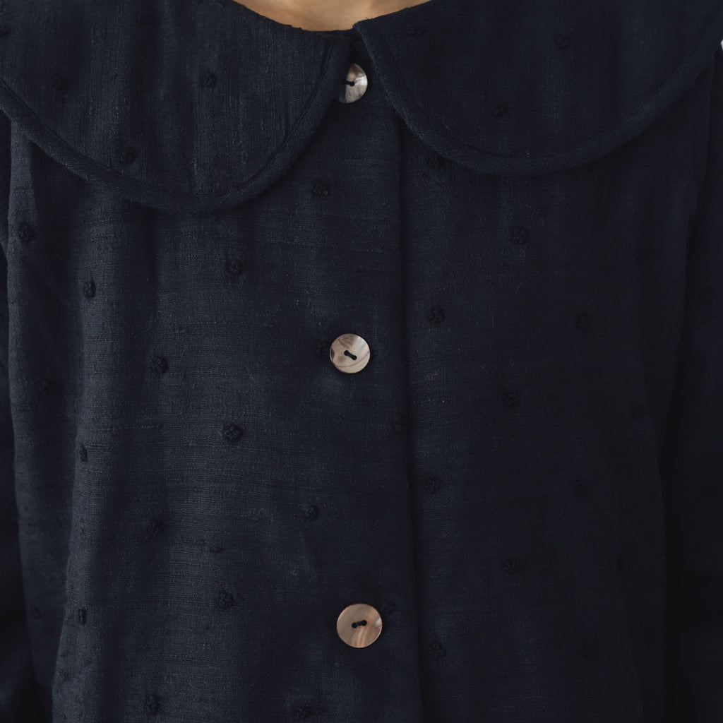 BUNON ラウンドカラーブルゾン ブラック