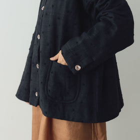 BUNON ラウンドカラーブルゾン ブラック