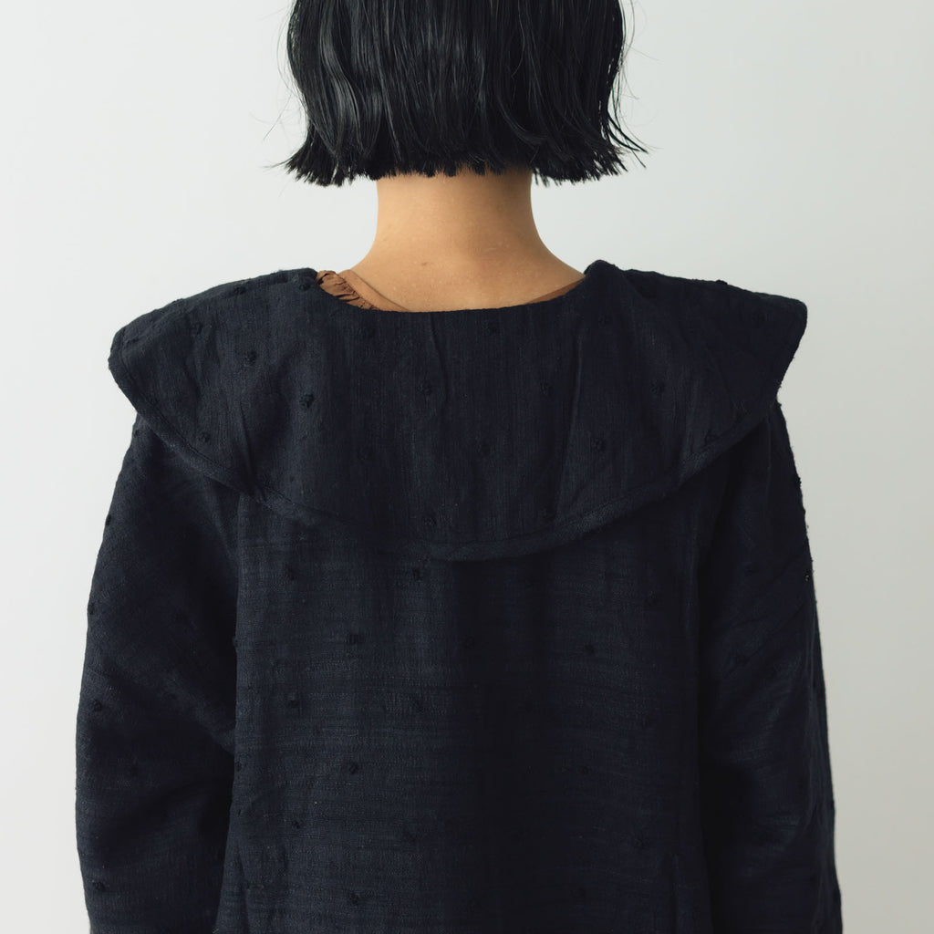 BUNON ラウンドカラーブルゾン ブラック