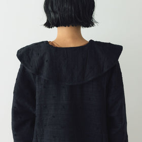 BUNON ラウンドカラーブルゾン ブラック