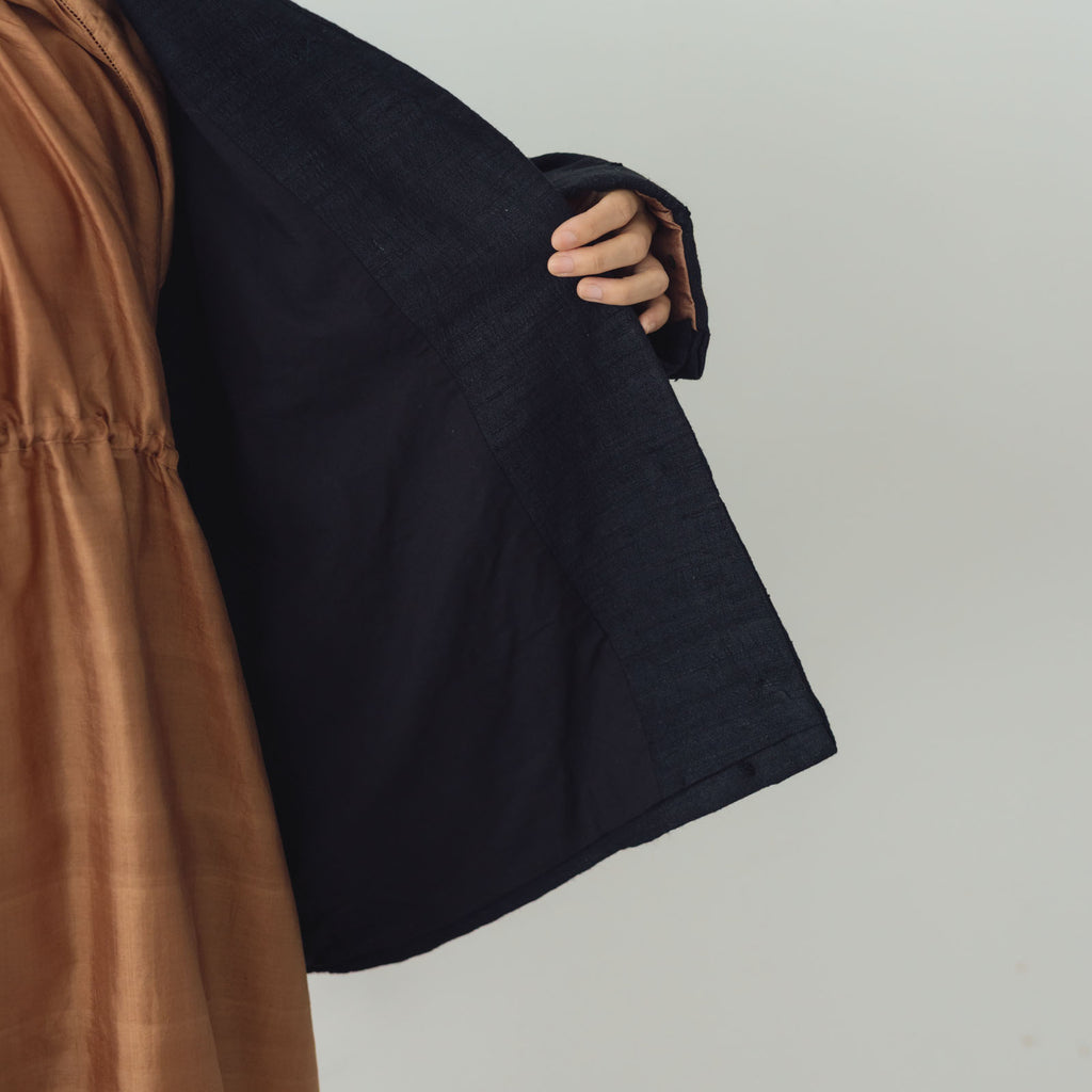 BUNON ラウンドカラーブルゾン ブラック