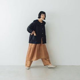 BUNON ラウンドカラーブルゾン ブラック