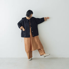 BUNON ラウンドカラーブルゾン ブラック