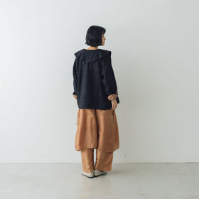 BUNON ラウンドカラーブルゾン ブラック