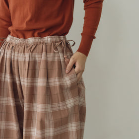 BUNON タックギャザーバルーンパンツ コーラルブラウン