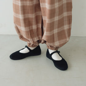 BUNON タックギャザーバルーンパンツ コーラルブラウン