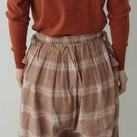 BUNON タックギャザーバルーンパンツ コーラルブラウン