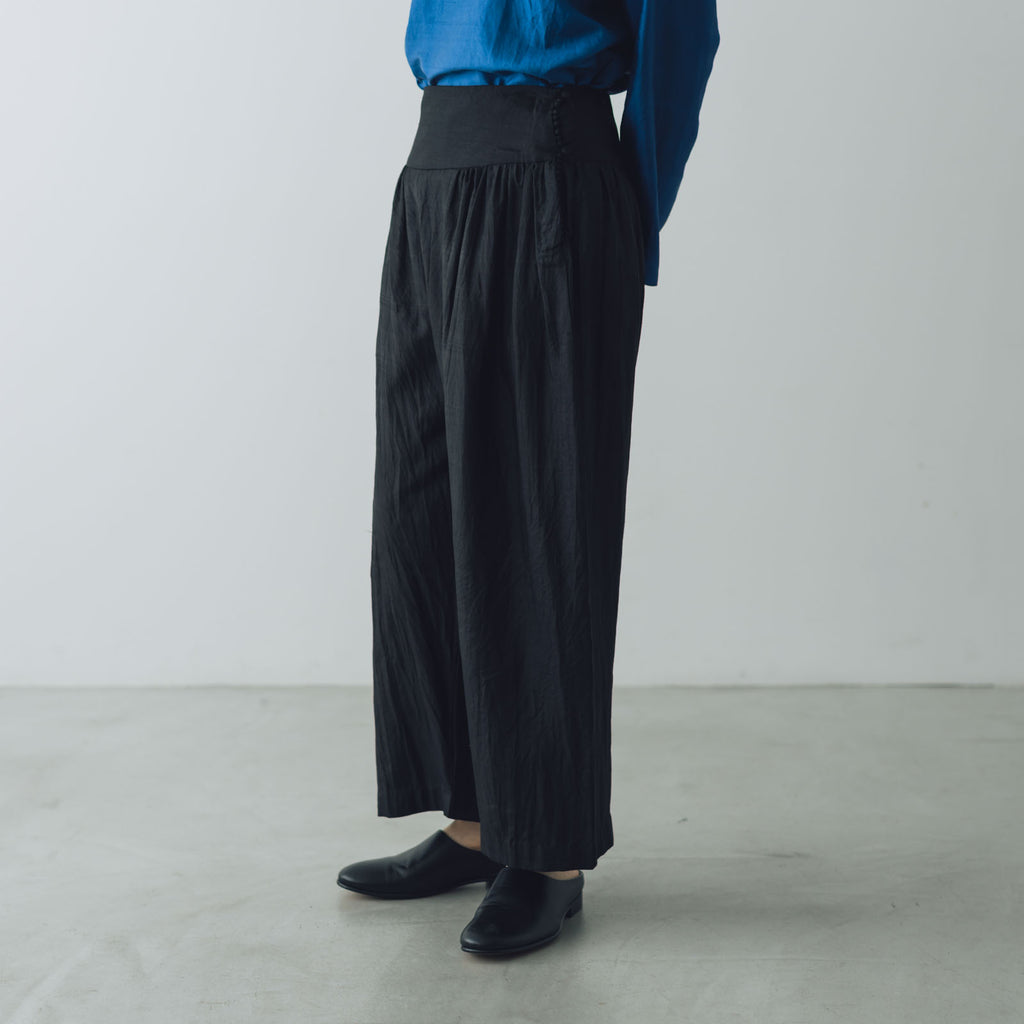 BUNON ワイドベルトパンツ