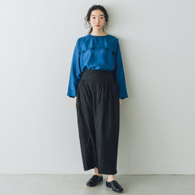 BUNON ワイドベルトパンツ