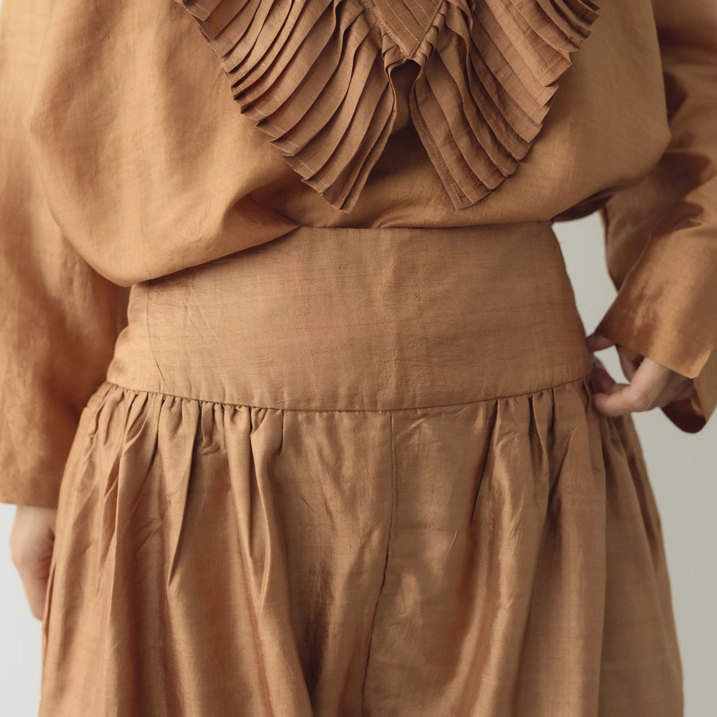 BUNON ワイドベルトパンツ