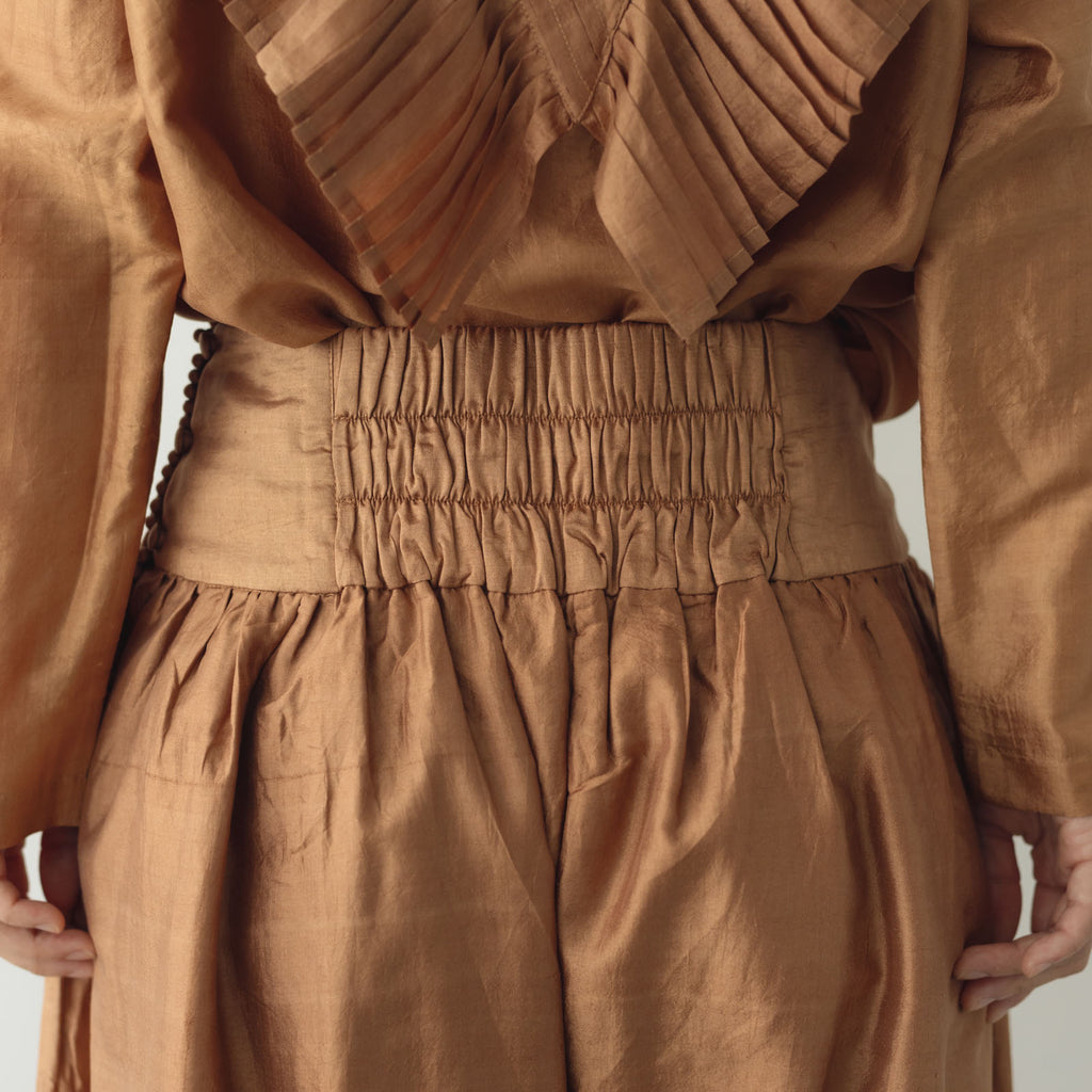 BUNON ワイドベルトパンツ