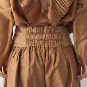 BUNON ワイドベルトパンツ