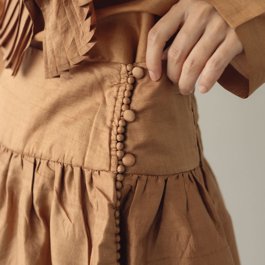 BUNON ワイドベルトパンツ