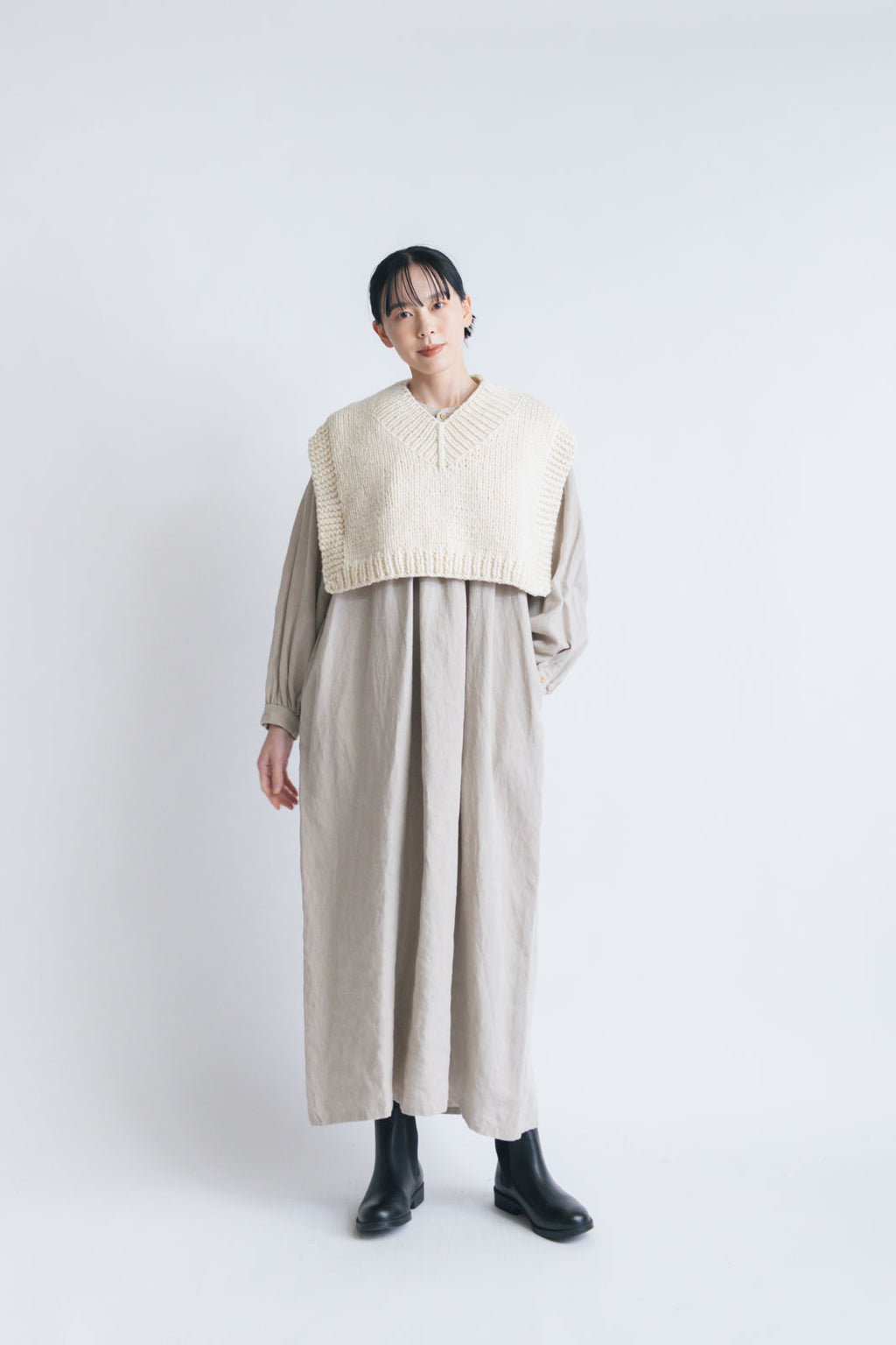 BUNON×ound ハンドニットジレ