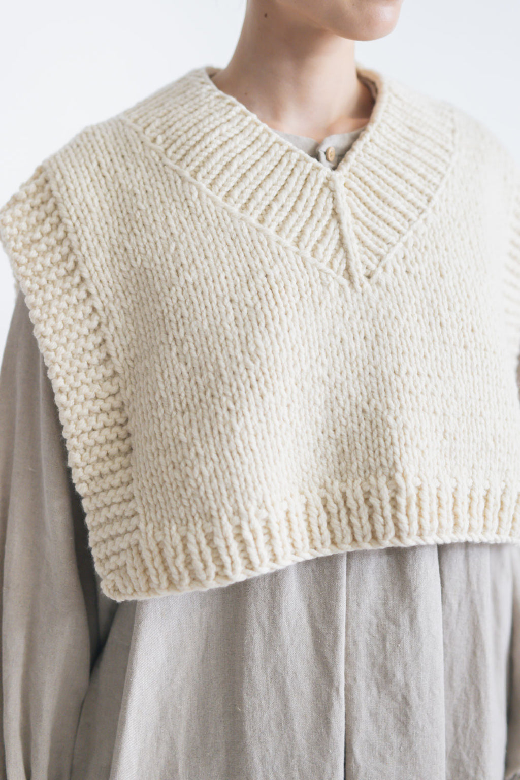 BUNON×ound ハンドニットジレ