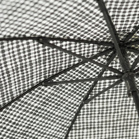 ボンボンストア ドローイングチェック 折りたたみ傘 ブラック