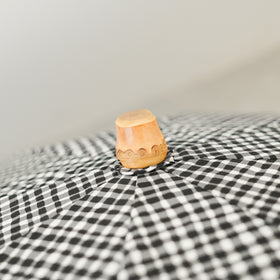 ボンボンストア ドローイングチェック 折りたたみ傘 ブラック