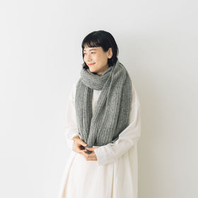 yourwear カシミヤリブステッチストール