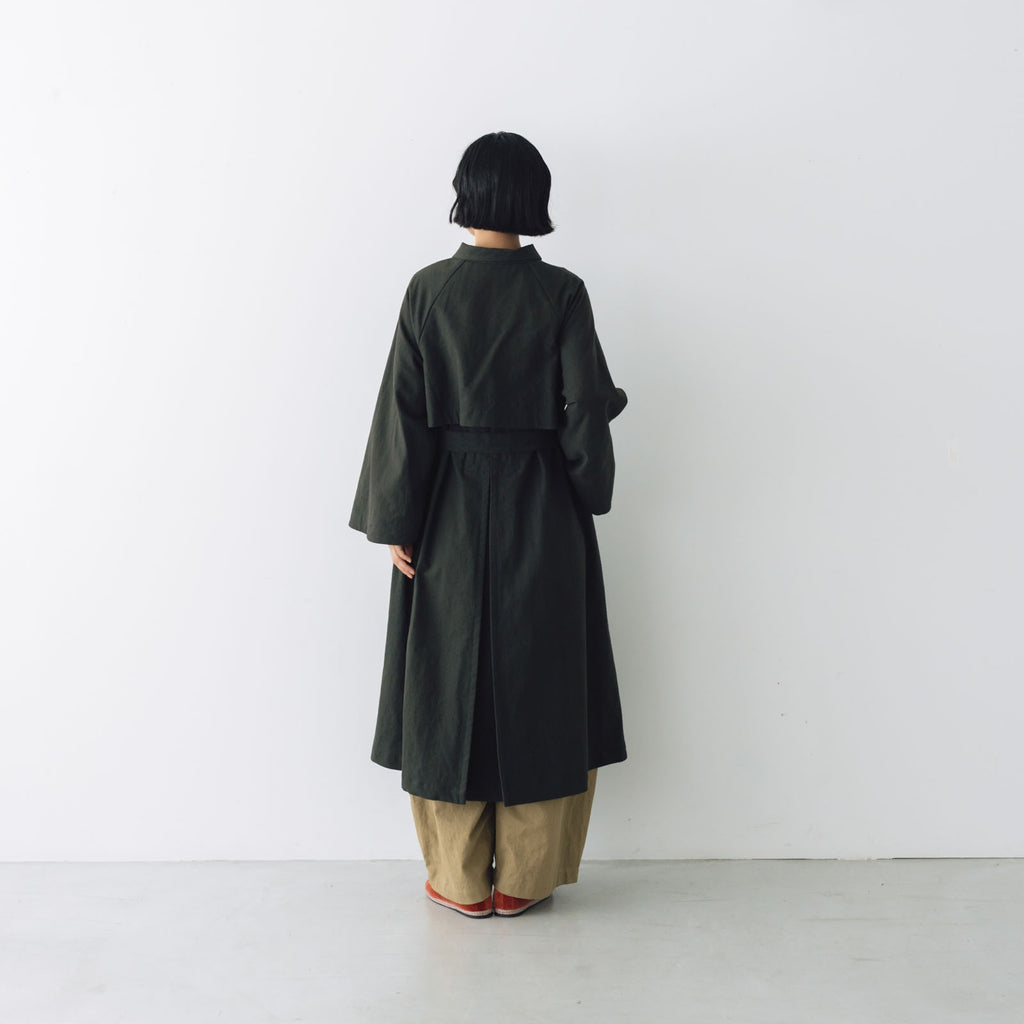 MAGALI コットンリネン アンティークキャンバス トレンチコート