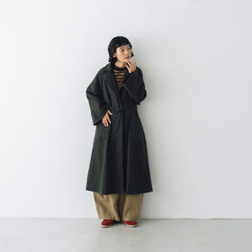 MAGALI コットンリネン アンティークキャンバス トレンチコート