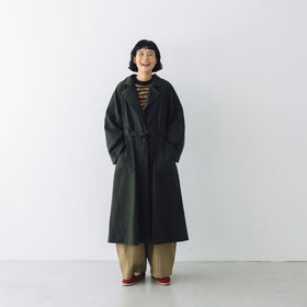 MAGALI コットンリネン アンティークキャンバス トレンチコート