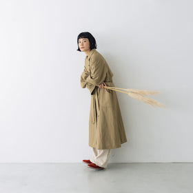 MAGALI コットンリネン アンティークキャンバス トレンチコート