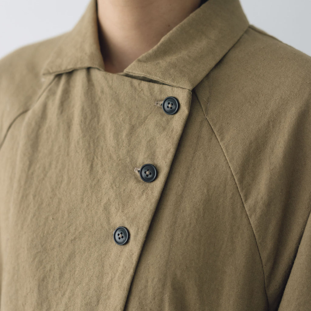 MAGALI コットンリネン アンティークキャンバス トレンチコート