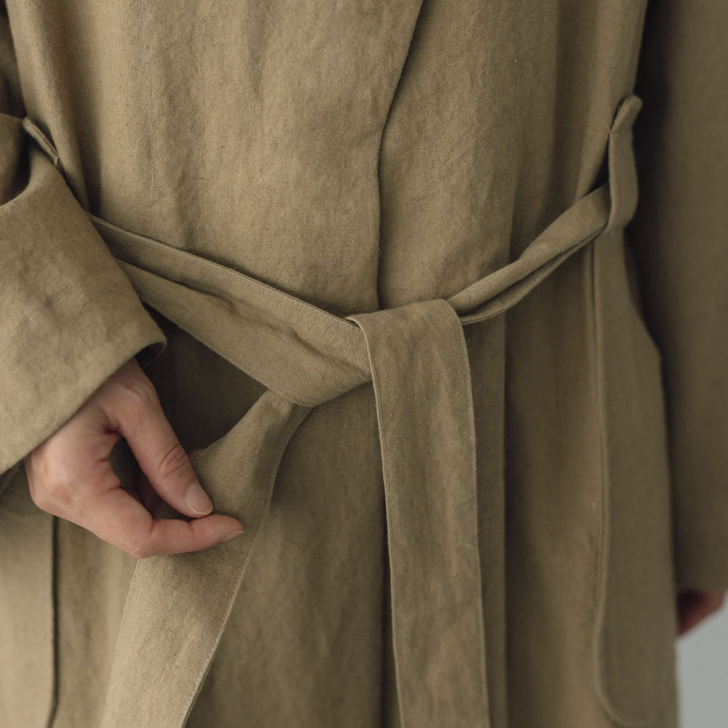 MAGALI コットンリネン アンティークキャンバス トレンチコート