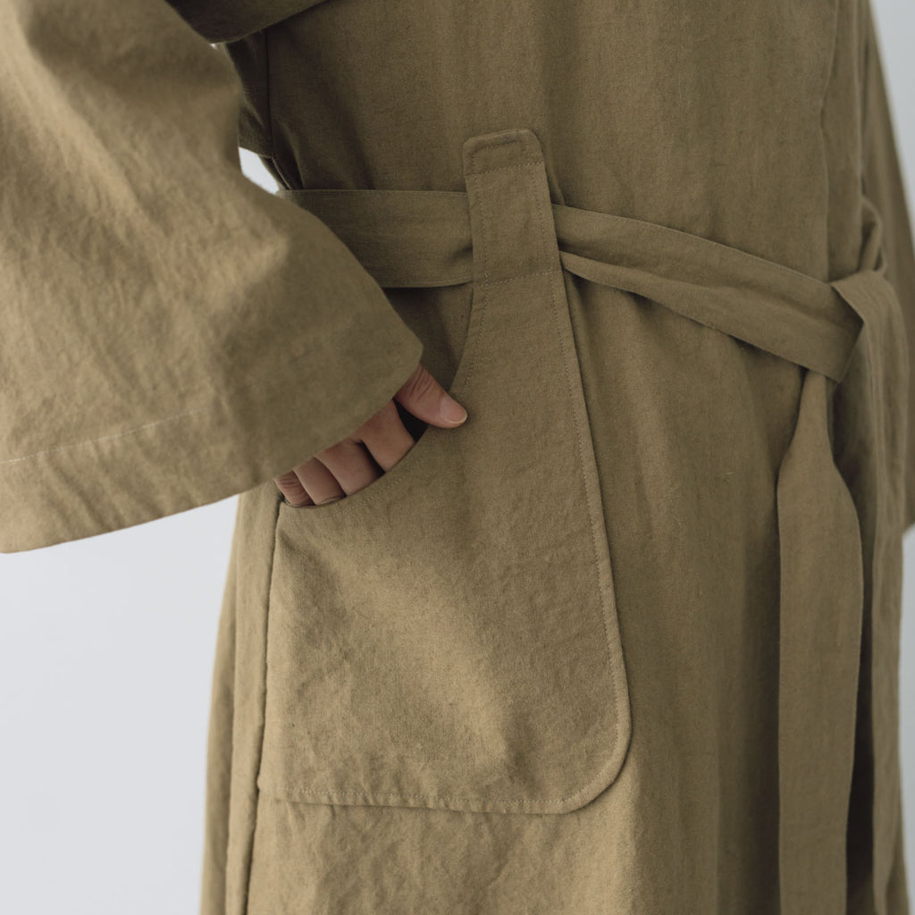 MAGALI コットンリネン アンティークキャンバス トレンチコート