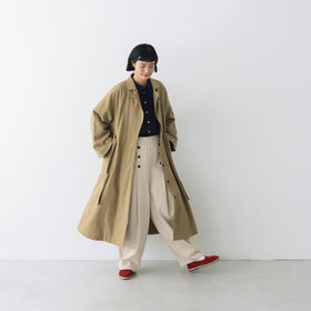 MAGALI コットンリネン アンティークキャンバス トレンチコート