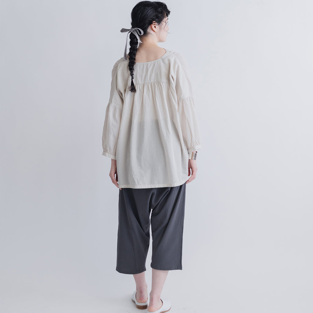 evam eva コットンサルエルパンツ ストーングレー