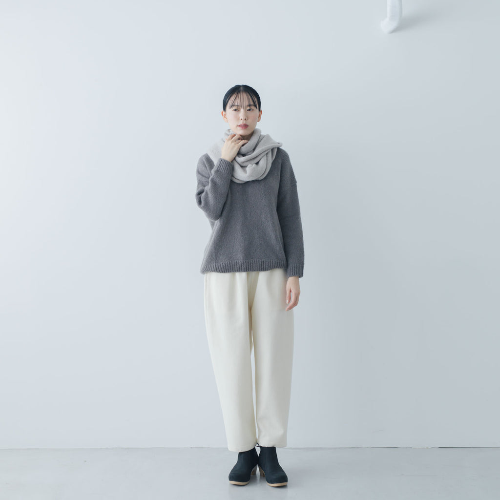 evam eva モヘアリリーループストール