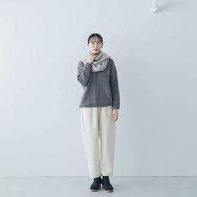 evam eva モヘアリリーループストール