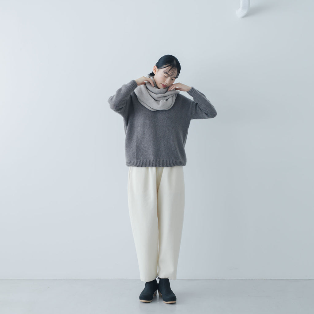 evam eva モヘアリリーループストール