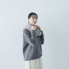 evam eva モヘアリリーループストール