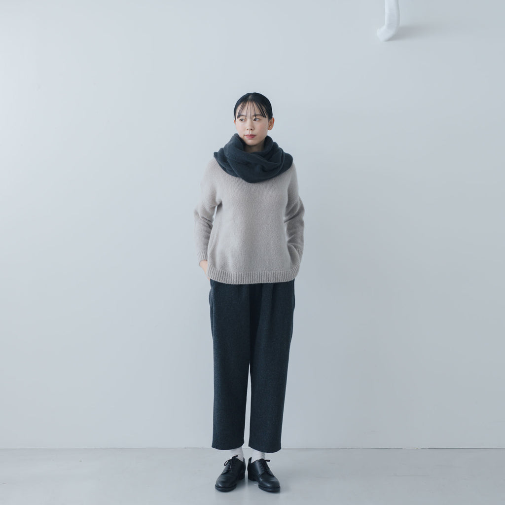 evam eva モヘアリリーループストール