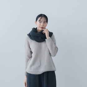 evam eva モヘアリリーループストール