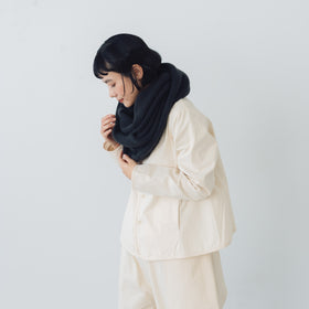 evam eva モヘアリリーループストール